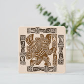 Aztec Eagle Warrior Tribal Oude kunst Kaart (Staand voorkant)