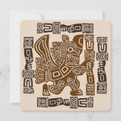 Aztec Eagle Warrior Tribal Oude kunst Kaart (Voorkant)
