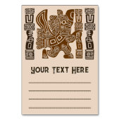Aztec Eagle Warrior Tribal Oude kunst Kaart (Achterkant)