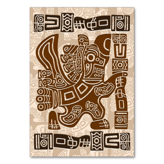 Aztec Eagle Warrior Tribal Oude kunst Kaart (Voorkant)