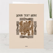 Aztec Eagle Warrior Tribal Oude kunst Kaart (Achterkant)