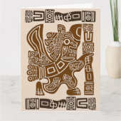 Aztec Eagle Warrior Tribal Oude kunst Kaart (Voorkant)