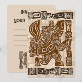 Aztec Eagle Warrior Tribal Oude kunst Kaart (Voorkant / Achterkant)