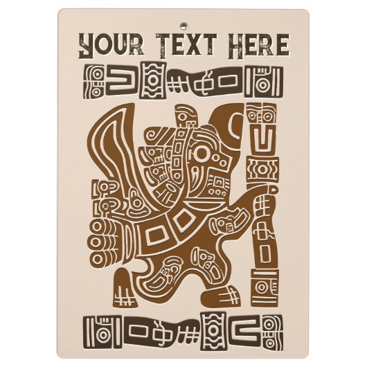 Aztec Eagle Warrior Tribal Oude kunst Klembord (Achterkant)