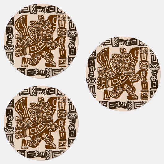 Aztec Eagle Warrior Tribal Oude kunst Labels (Groep)