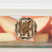 Aztec Eagle Warrior Tribal Oude kunst Labels (Aangebracht)