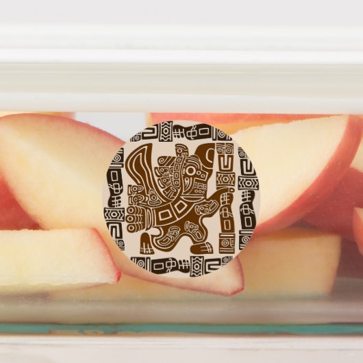 Aztec Eagle Warrior Tribal Oude kunst Labels (Aangebracht)