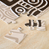 Aztec Eagle Warrior Tribal Oude kunst Legpuzzel (Zijkant)