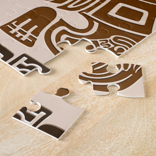 Aztec Eagle Warrior Tribal Oude kunst Legpuzzel (Zijkant)