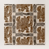 Aztec Eagle Warrior Tribal Oude kunst Legpuzzel (Verticaal)