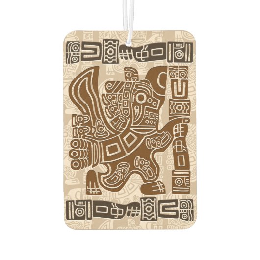 Aztec Eagle Warrior Tribal Oude kunst Luchtverfrisser (Achterkant)