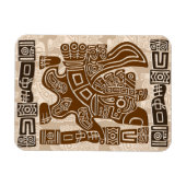 Aztec Eagle Warrior Tribal Oude kunst Magneet (Horizontaal)