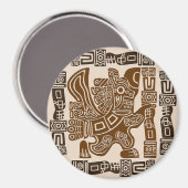 Aztec Eagle Warrior Tribal Oude kunst Magneet (Voorkant / Achterkant)