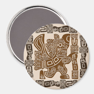 Aztec Eagle Warrior Tribal Oude kunst Magneet