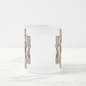 Aztec Eagle Warrior Tribal Oude kunst Matglas Koffiemok (Center)