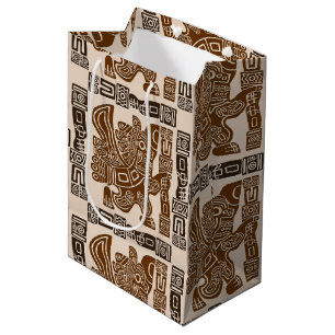 Aztec Eagle Warrior Tribal Oude kunst Medium Cadeauzakje