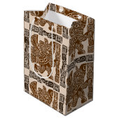 Aztec Eagle Warrior Tribal Oude kunst Medium Cadeauzakje (Achterkant Gekanteld)