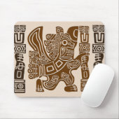 Aztec Eagle Warrior Tribal Oude kunst Muismat (Met muis)