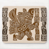 Aztec Eagle Warrior Tribal Oude kunst Muismat (Voorkant)