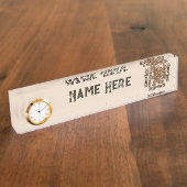 Aztec Eagle Warrior Tribal Oude kunst Naambordje (Zijkant)