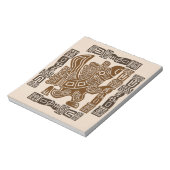 Aztec Eagle Warrior Tribal Oude kunst Notitieblok (Linkerzijde)