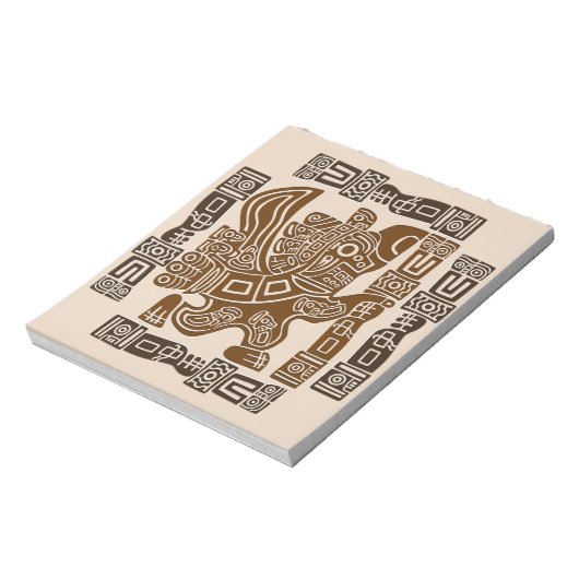 Aztec Eagle Warrior Tribal Oude kunst Notitieblok (Linkerzijde)