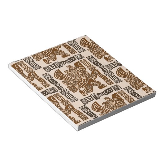 Aztec Eagle Warrior Tribal Oude kunst Notitieblok (Schuin)