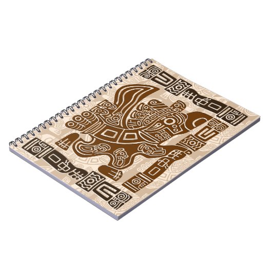 Aztec Eagle Warrior Tribal Oude kunst Notitieboek (Linkerzijde)