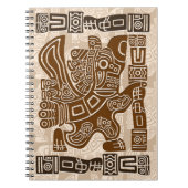 Aztec Eagle Warrior Tribal Oude kunst Notitieboek (Voorkant)
