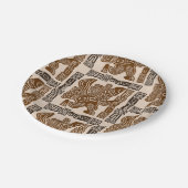 Aztec Eagle Warrior Tribal Oude kunst Papieren Bordje (Gekanteld)