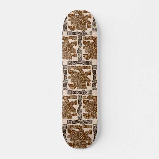 Aztec Eagle Warrior Tribal Oude kunst Persoonlijk Skateboard (Voorkant)