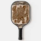 Aztec Eagle Warrior Tribal Oude kunst Pickleball Paddle (Achterkant)