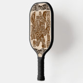 Aztec Eagle Warrior Tribal Oude kunst Pickleball Paddle (Links)