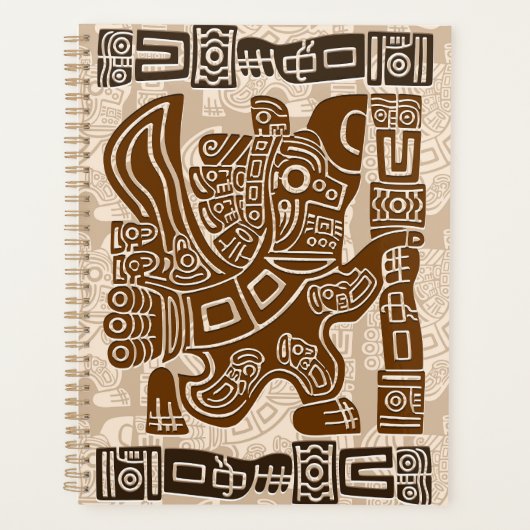 Aztec Eagle Warrior Tribal Oude kunst Planner (Voorkant)