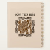 Aztec Eagle Warrior Tribal Oude kunst Planner (Achterkant)