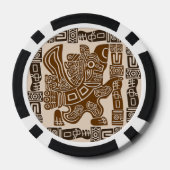 Aztec Eagle Warrior Tribal Oude kunst Poker Chips (Achterkant)