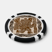 Aztec Eagle Warrior Tribal Oude kunst Poker Chips (Enkel)
