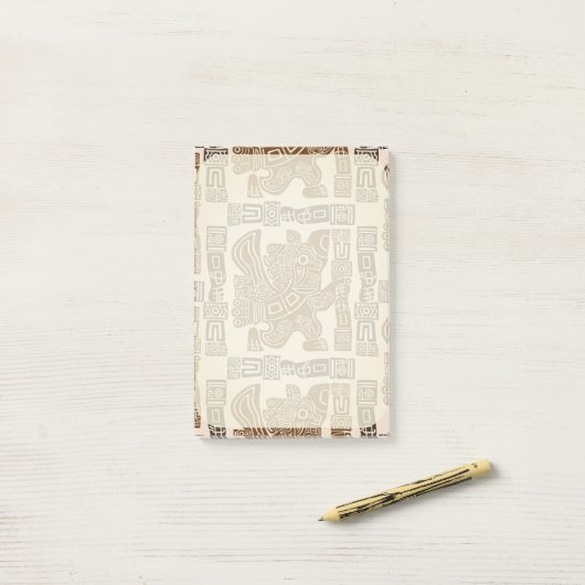 Aztec Eagle Warrior Tribal Oude kunst Post-it® Notes (Op bureau)