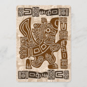 Aztec Eagle Warrior Tribal Oude kunst Programmakaart (Voorkant)