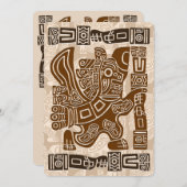 Aztec Eagle Warrior Tribal Oude kunst Programmakaart (Voorkant / Achterkant)