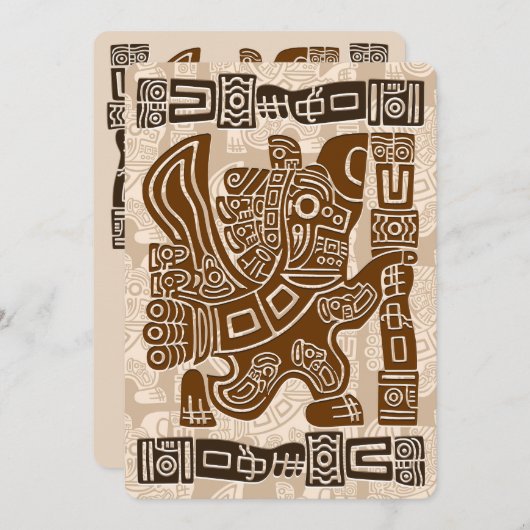 Aztec Eagle Warrior Tribal Oude kunst Programmakaart (Voorkant / Achterkant)