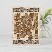 Aztec Eagle Warrior Tribal Oude kunst Programmakaart (Staand voorkant)