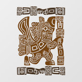 Aztec Eagle Warrior Tribal Oude kunst Raamsticker (Vel)