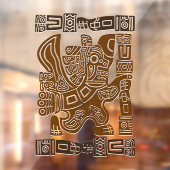 Aztec Eagle Warrior Tribal Oude kunst Raamsticker (Vel 2)
