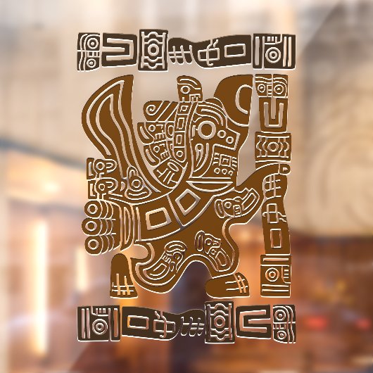 Aztec Eagle Warrior Tribal Oude kunst Raamsticker (Vel 2)
