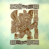 Aztec Eagle Warrior Tribal Oude kunst Raamsticker (Vel 3)