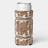 Aztec Eagle Warrior Tribal Oude kunst Seltzer Blikjeskoeler (Seltzer Achterkant)