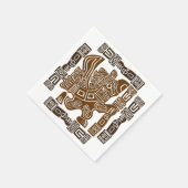 Aztec Eagle Warrior Tribal Oude kunst Servet (Hoek)