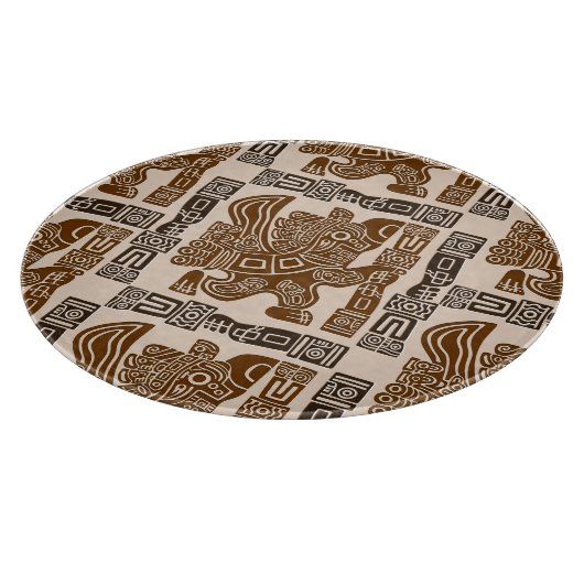 Aztec Eagle Warrior Tribal Oude kunst Snijplank (Hoek)