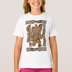 Aztec Eagle Warrior Tribal Oude kunst T-shirt